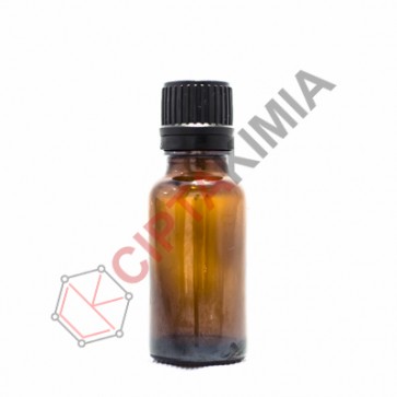 Botol Amber (Tebal) Filler 20ml - Black Cap