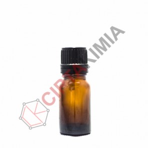 Botol Amber (Tebal) Filler 10ml - Black Cap